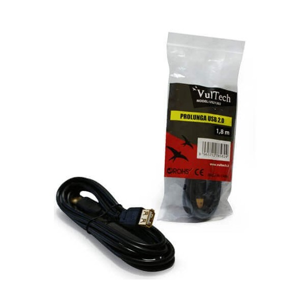 Prolunga Usb 2.0 Vultech US21202 Mt 1.8