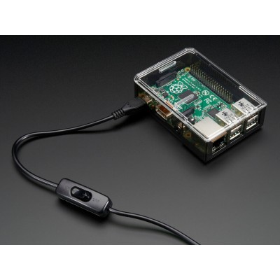 Adafruit USB Power Cavo con Switch - AMicroB per Raspberry Pi