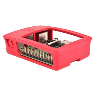 Contenitore ufficiale per Raspberry Pi 3 Model B, 2 B, B+, Rosso/bianco