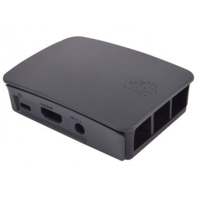Contenitore ufficiale per Raspberry Pi 3 Model B, 2 B, B+, nero/grigio