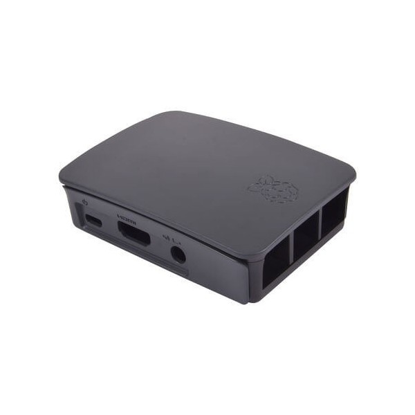 Contenitore ufficiale per Raspberry Pi 3 Model B, 2 B, B+, nero/grigio