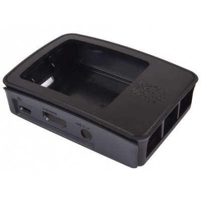 Contenitore ufficiale per Raspberry Pi 3 Model B, 2 B, B+, nero/grigio