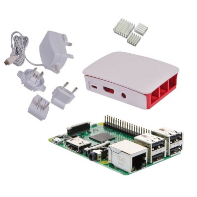 Raspberry Pi 3 Starter Kit con Alimentatore, Case e Dissipatori (E00)