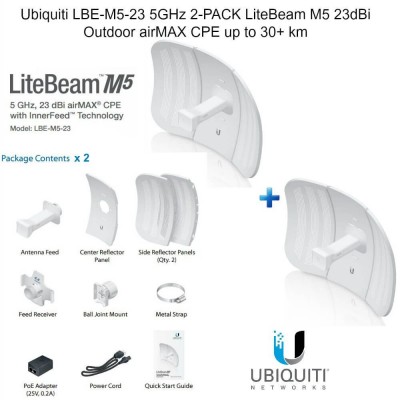 Ubiquiti LiteBeam M5 LBE-M5-23 - 2x PACK, 2 pezzi