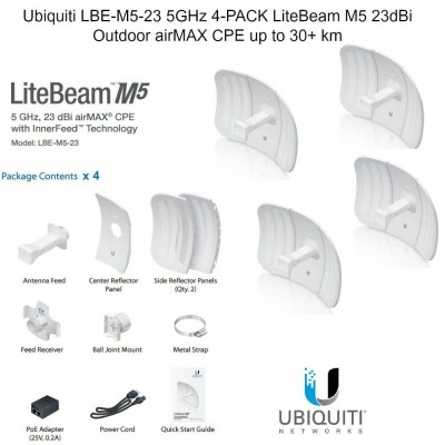 Ubiquiti LiteBeam M5 LBE-M5-23 - 4x PACK, 4 pezzi