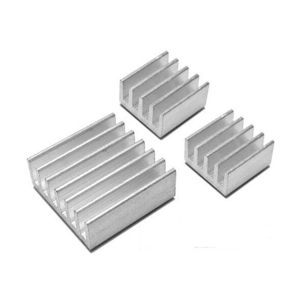 Kit dissipatori in alluminio per Raspberry PI 8X8mm + 15X15mm heatsink aluminum