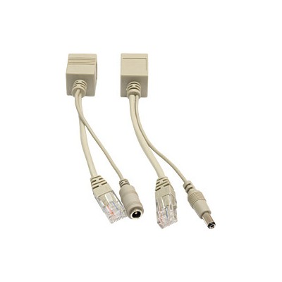 Injector PoE / Splitter PoE (for AP, complete) - 15 cm, white