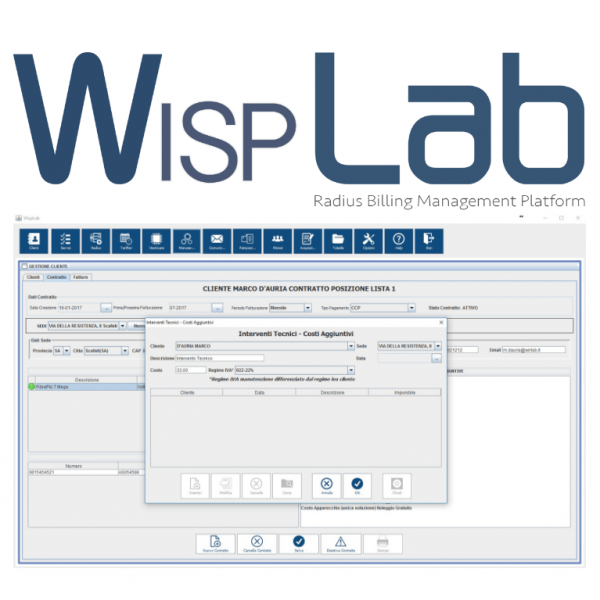 WISPLAB BASE piattaforma di gestione dedicata a ISP/WISP