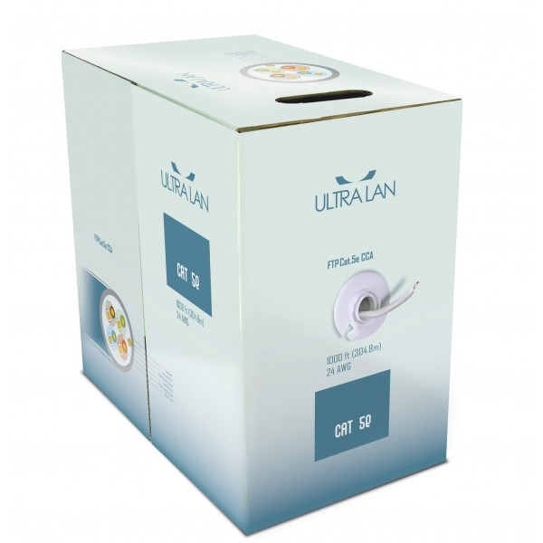 ULTRALAN FTP CABLE CAT 5E CCA 305M (INDOOR)  ULAN-FTP-C5E-CCA