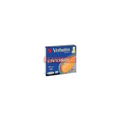 5 DVD+RW 4X VERBATIM IN JEWEL SLIM COLOR BOX