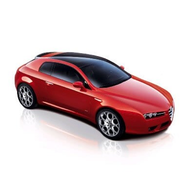 1:43 MODELLINO BURAGO ALFA ROMEO BRERA 2005 ROSSA