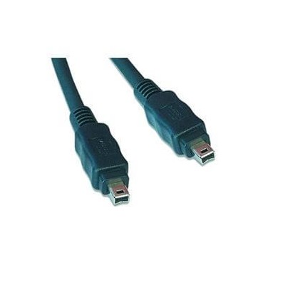 Cavo Firewire IEEE 1394 4P/4P 4/4P 400 Mbps maschio maschio colore nero lungo 1,8 metri