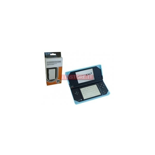 Custodia case protettiva in gomma silicone colore bianco semi trasparente per Nintendo DSI