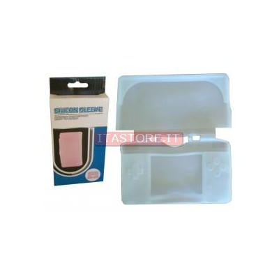Custodia protettiva gomma silicon case per Nintendo DS LITE colore bianco