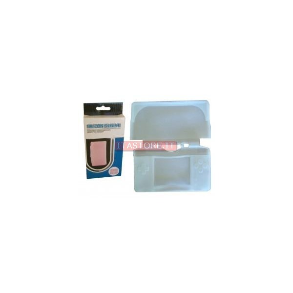 Custodia protettiva gomma silicon case per Nintendo DS LITE colore bianco