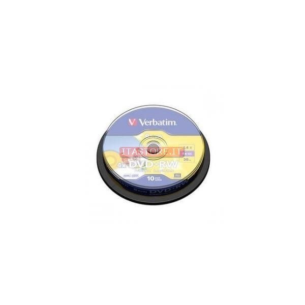 10 MINI DVD+RW PRINTABLE VERBATIM 4X 1,4GB 30MIN 8CM