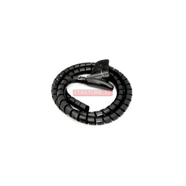 Avvolgi copri cavi a spirale mangia cavi colore nero lungo 1,5 metri