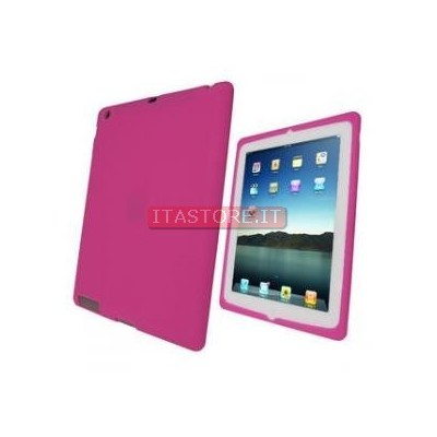 Cover custodia protezione antiurto in gomma rosa per Ipad 2 Ipad2