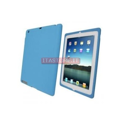 Cover custodia protezione antiurto in gomma azzurra per Ipad 2 Ipad2