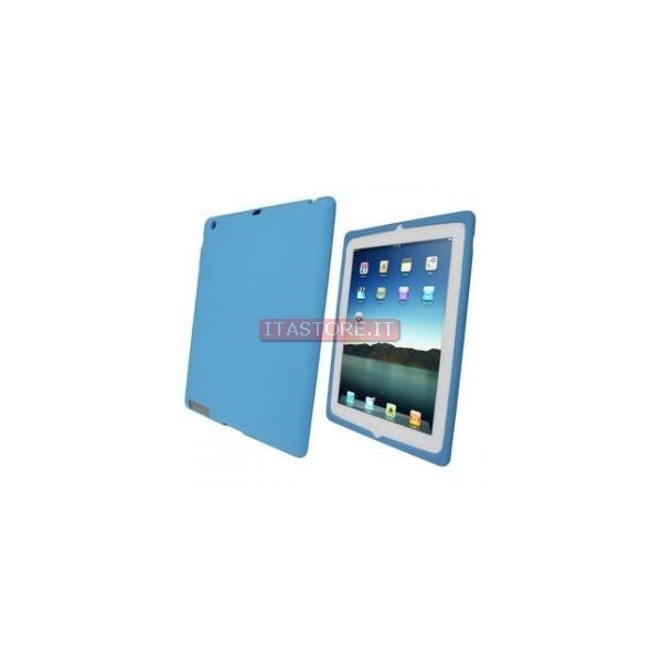 Cover custodia protezione antiurto in gomma azzurra per Ipad 2 Ipad2