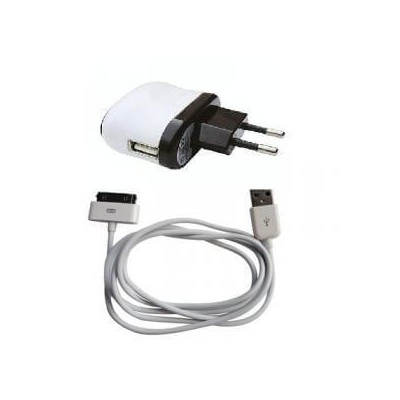 Kit 2 pezzi ricarica da rete muro con cavo usb per Iphone 3 4 4G 4S Ipod