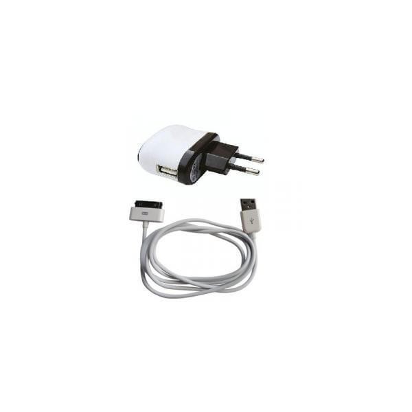 Kit 2 pezzi ricarica da rete muro con cavo usb per Iphone 3 4 4G 4S Ipod