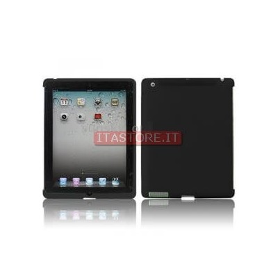 Cover custodia protezione antiurto in gomma nera black per Ipad 2 Ipad2