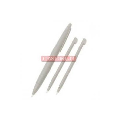 Kit confezione 3 pennini grande e normale touch screen per Nintendo Dsi XL DSiXL colore bianco