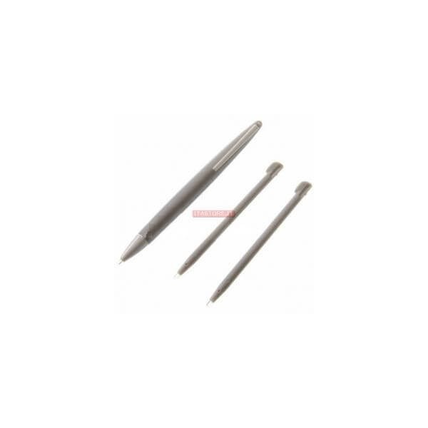 Kit confezione 3 pennini grande e normale touch screen per Nintendo Dsi XL DSiXL colore grigio