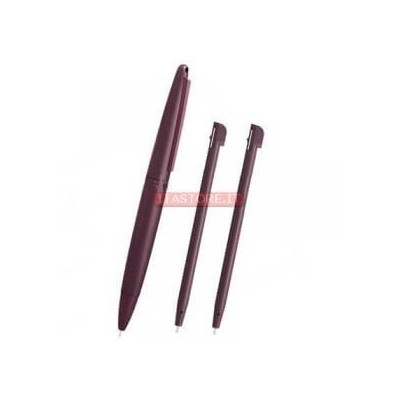 Kit confezione 3 pennini grande e normale touch screen per Nintendo Dsi XL DSiXL colore vinaccia