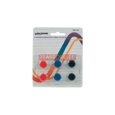 Copri padiglioni universali in spugna per cuffie auricolari colorati. Confezione da 6 pezzi.