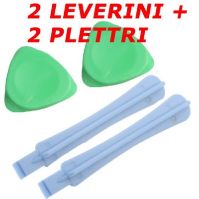 Kit 4 accessori smontaggio riparazione con plettro e leverino smartphone console iPhone 