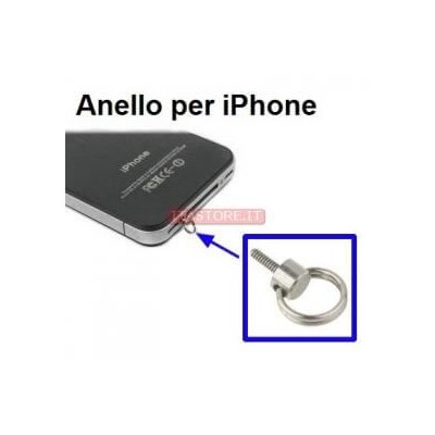Anello iphonello ciondolo gancio a vite in acciaio per cellulari iPhone 4 4S