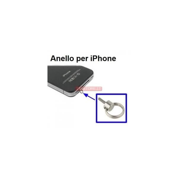 Anello iphonello ciondolo gancio a vite in acciaio per cellulari iPhone 4 4S