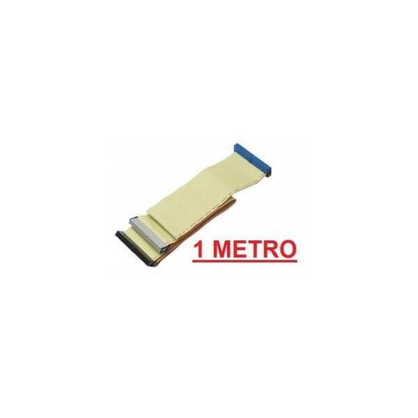 Cavo piatto IDE EIDE 40 pin con 2 connettori per harddisk e masterizzatori XL da 100 cm