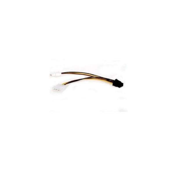 Cavo adatttatore di alimentazione da 2 molex 4 pin a un PCI express 6 pin lungo 15 cm