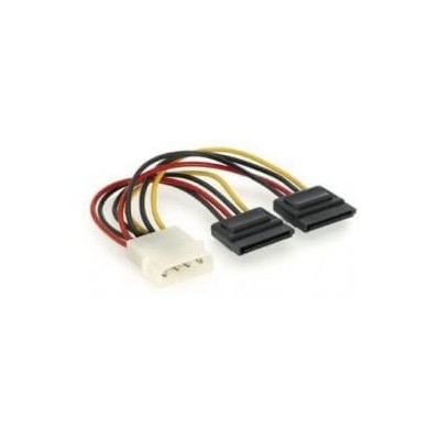 Cavo di alimentazione sdoppiatore SATA da molex 4 poli a 2 connettori SATA 15 pin lungo 15 cm