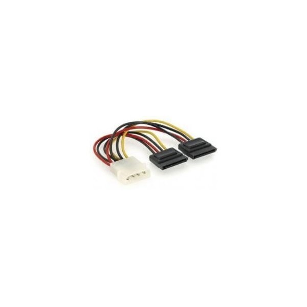 Cavo di alimentazione sdoppiatore SATA da molex 4 poli a 2 connettori SATA 15 pin lungo 15 cm