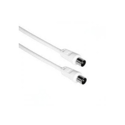 Cavo antenna TV coassiale schermato maschio maschio bianco lungo 1.5 metri