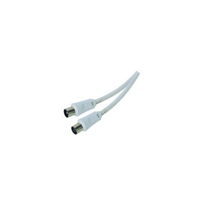 Cavo antenna TV coassiale schermato maschio femmina bianco lungo 1.5 metri