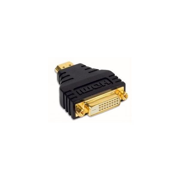 Adattatore convertitore da DVI Dvi-I 24+5 pin femmina a HDMI 19 pin maschio con connettori oro