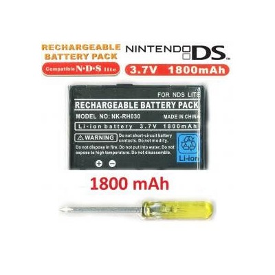 Batteria sostitutiva di ricambio 1800 mah per Nintendo DS LITE con cacciavite omaggio
