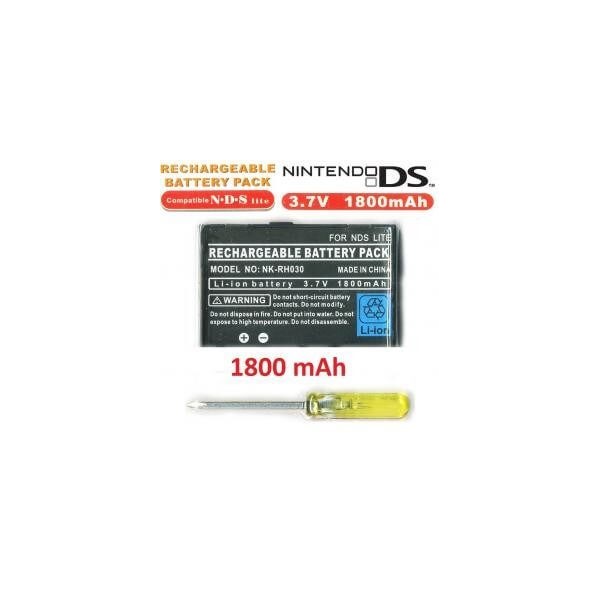 Batteria sostitutiva di ricambio 1800 mah per Nintendo DS LITE con cacciavite omaggio