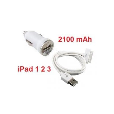 Caricabatterie 2 pezzi alimentatore da auto per Ipad 2 3 Iphone 3 4 4S Ipod 2100 MAH