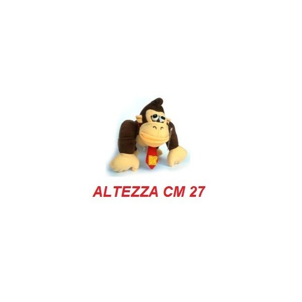 Peluche grande 27 cm Donkey Kong - linea Super Mario Bros originale Nintendo certificato
