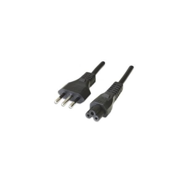 Cavo di alimentazione tripolare C5 - IEC320 a 3 poli con presa italiana lungo 1,5 metri computer