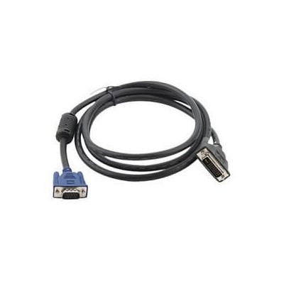 Cavo video da DVI-I 24+5 maschio a VGA 15 pin maschio da 1.5 mt con ferrite