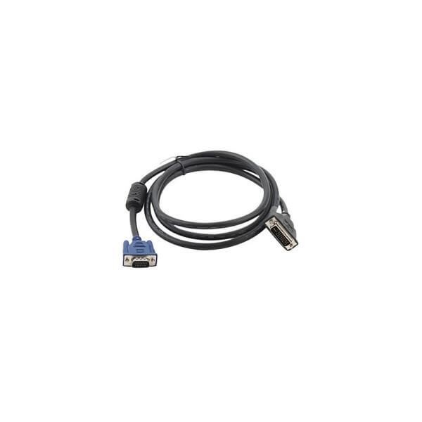 Cavo video da DVI-I 24+5 maschio a VGA 15 pin maschio da 1.5 mt con ferrite