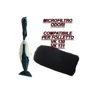Microfiltro filtro odori al carbone attivo compatibile per Folletto Vk 130-131