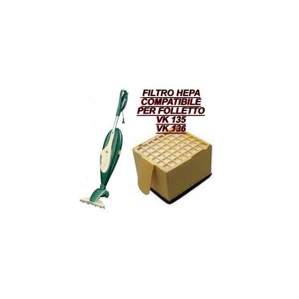 Microfiltro filtro igienico Hepa protezione motore compatibile Folletto Vk 135-136